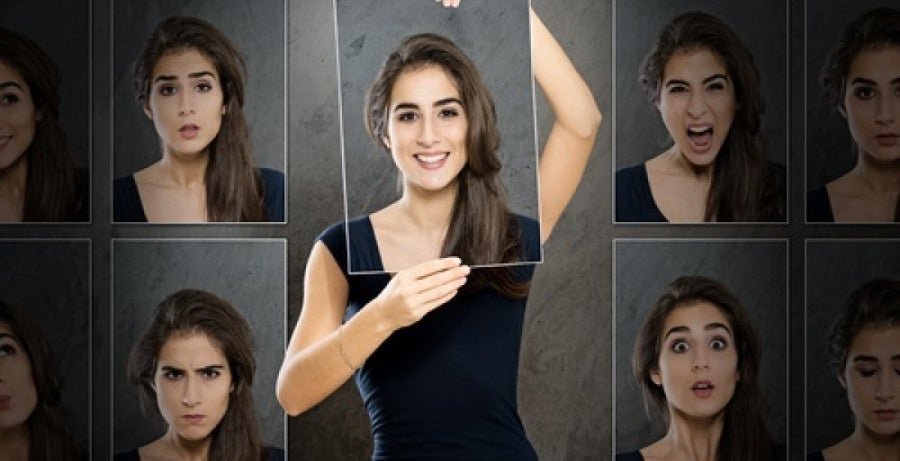 Different facial expressions representing different aspects of personality